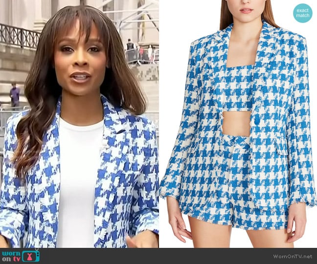 Steve Madden Harlow Blazer  worn by Zuri Hall on Access Hollywood