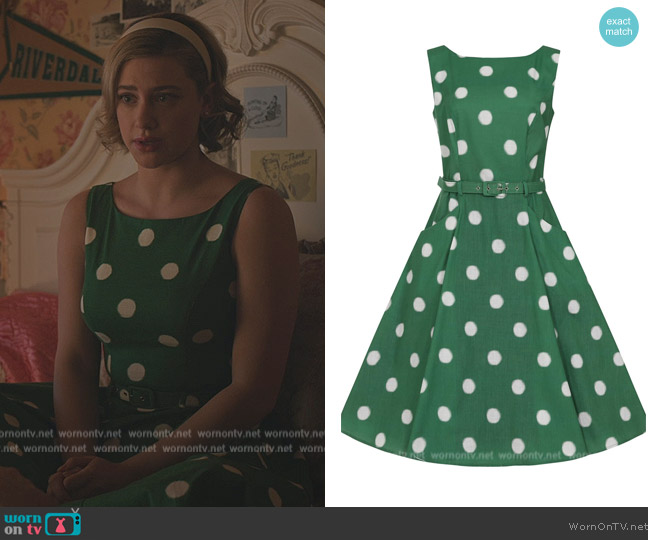 Succubus Polka Dot 50's Swing Dress worn by Betty Cooper (Lili Reinhart) on Riverdale