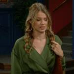 Summer’s green wrap mini dress on The Young and the Restless