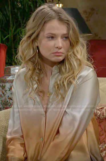 Summer’s ombre button down shirt on The Young and the Restless