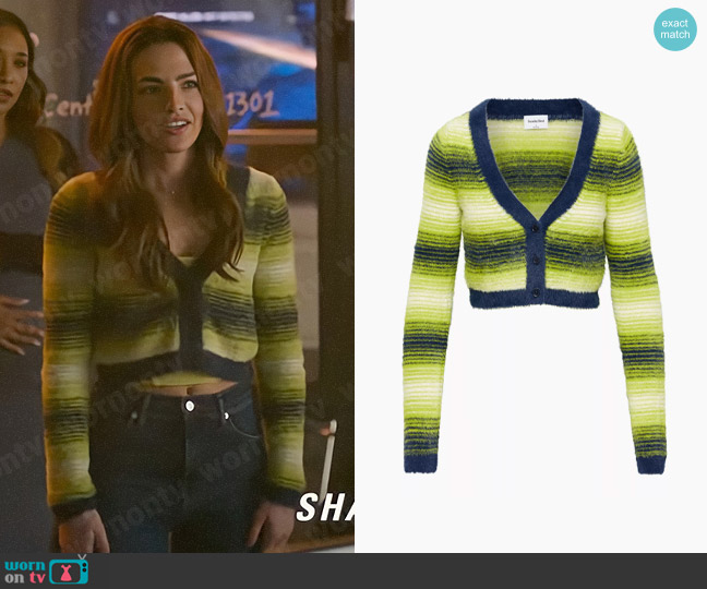 Allegra’s neon green ombre cardigan on The Flash