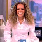 Sunny’s white corset shirtdress on The View