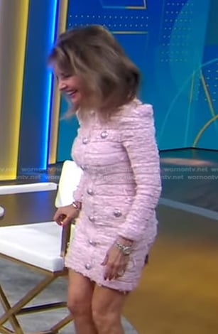 Susan Lucci's pink tweed mini dress on Good Morning America