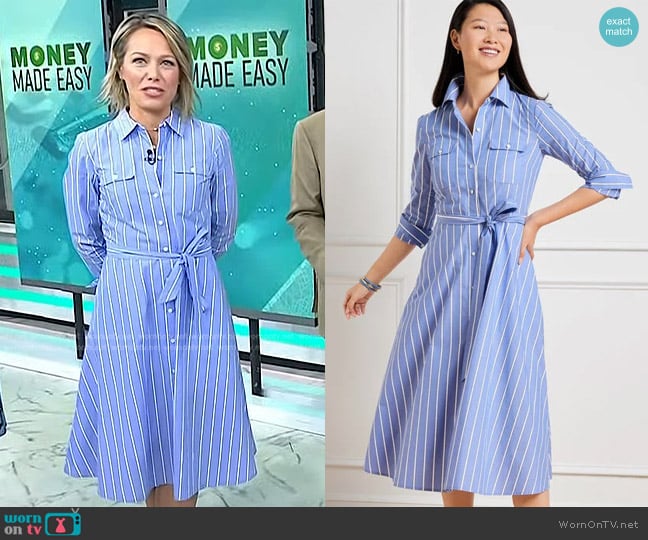 WornOnTV: Dylan’s blue striped shirtdress on Today | Dylan Dreyer ...