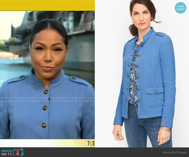 WornOnTV: Stephanie’s blue military jacket on Good Morning America ...