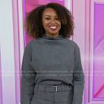 Talia Parkinson-Jones’s grey top and belted pants on Today