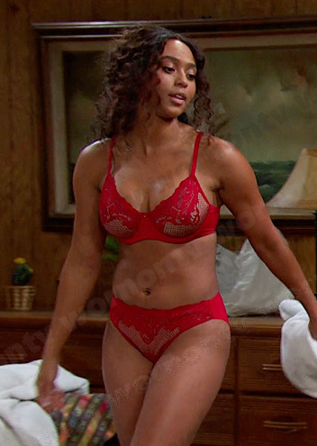 WornOnTV: Talia's red lace underwear on Days of our Lives, Aketra  Sevellian