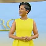 Tamron’s yellow sleeveless mini dress on Tamron Hall Show