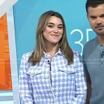 Taylor Dome Lautner’s blue houndstooth jacket and skirt on Today