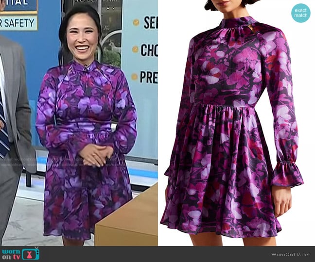 Ted Baker Sammieh Floral Print Mini Dress worn by Vicky Nguyen on Today