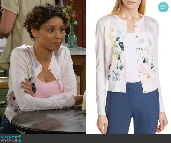 WornOnTV: Elena’s blush floral cardigan on The Young and the Restless ...