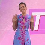 Tinx’s blue and pink tie dye cutout dress on Today