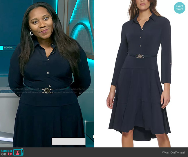 WornOnTV: Kay Angrum’s navy belted shirtdress on NBC News Daily | Kay ...