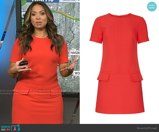 WornOnTV: Adelle’s red short sleeve shift dress on Today | Adelle ...