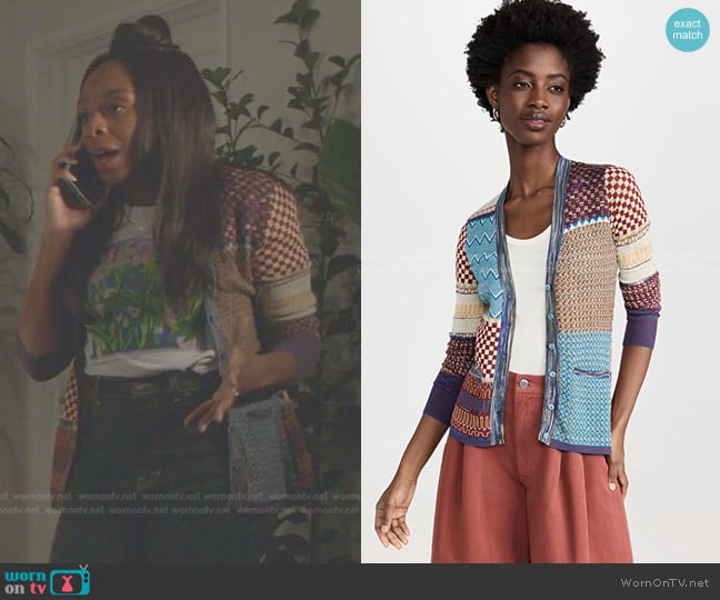 Ulla Johnson Medina Cardigan worn by Molly (Ozioma Akagha) on 9-1-1