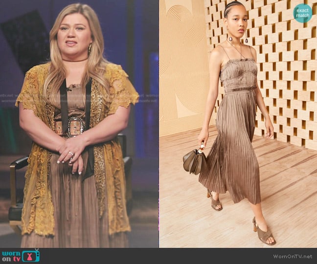 Ulla Johnson Neveah Dress worn by Kelly Clarkson on The Voice