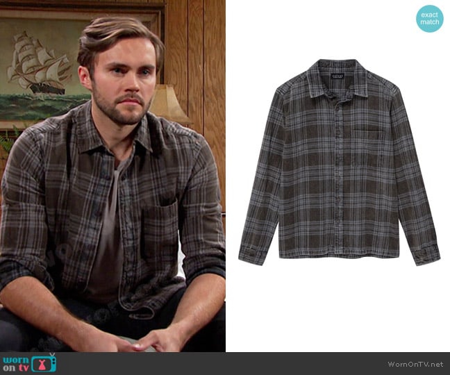 Velvet by Graham & Spencer Freddy Plaid Shirt worn by Colin (Jasper Newman) on Days of our Lives