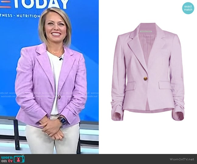 Veronica Beard Aaliyah Dickey Jacket in Heathered Orchid worn by Dylan Dreyer on Today