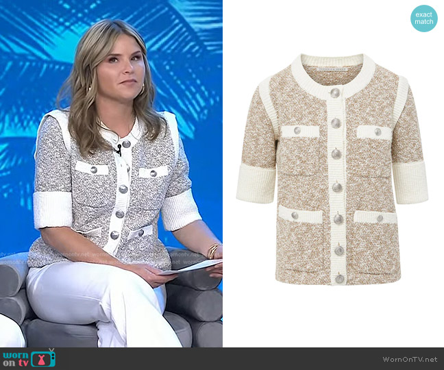 Veronica Beard Kaufman Knit Jacket worn by Jenna Bush Hager on Today