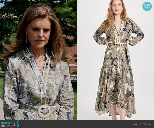 Veronica Beard Kadar Dress worn by Maria Shriver on Today