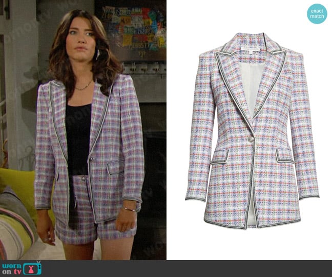 Veronica Beard Etney Dickey Jacket worn by Steffy Forrester (Jacqueline MacInnes Wood) on The Bold and the Beautiful