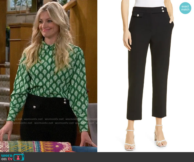 Veronica Beard Renzo Pants worn by Gemma (Beth Behrs) on The Neighborhood