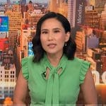 Vicky’s green tie neck dress on NBC News Daily