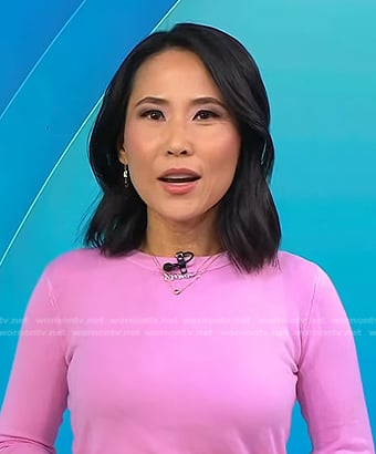 Vicky’s pink button cuff sweater on Today