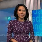 Vicky’s purple floral ruffle dress on NBC News Daily