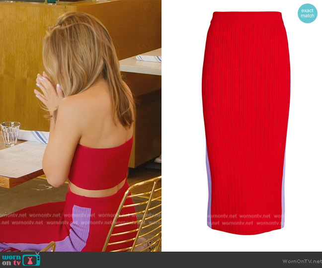 Victor Glemaud Pencil Skirt worn by Chrishell Stause on Selling Sunset