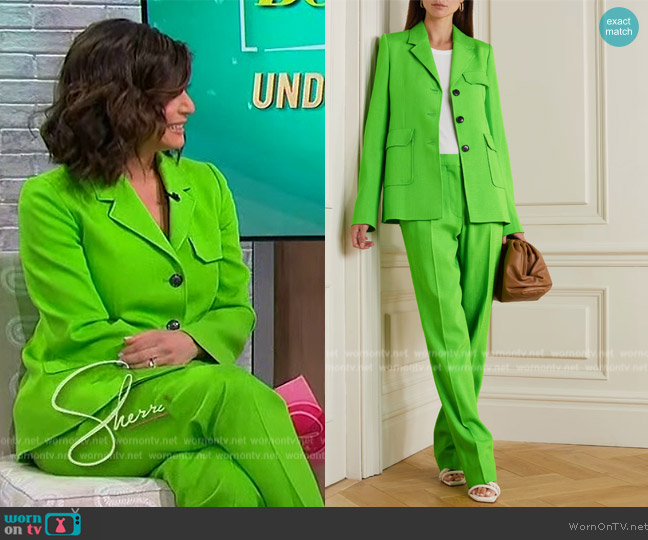 Victoria Beckham Tailored Three-Button Jacket worn by Tamsen Fadal on Sherri