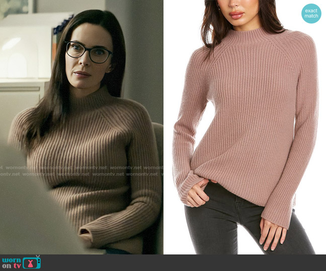 Vince Mock Neck Shaker Rib Cashmere Pullover worn by Lois Lane (Elizabeth Tulloch) on Superman and Lois