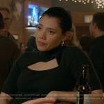 Violet’s black cutout sweater on Chicago Fire