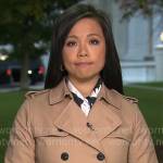 Weijia Jiang’s trench coat on CBS Mornings