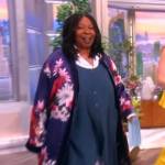 Whoopi’s blue floral print kimono on The View