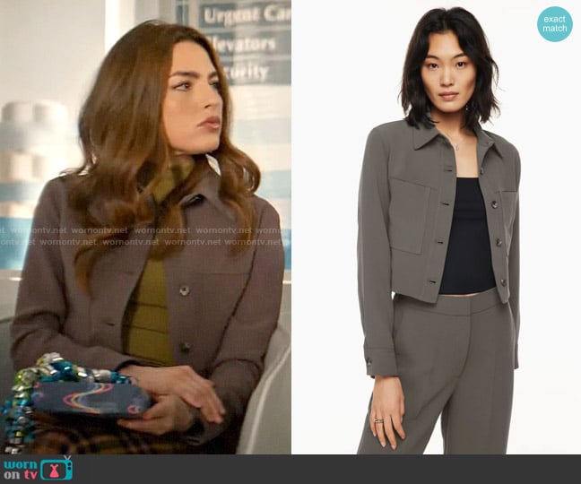 WornOnTV: Allegra’s grey cropped jacket on The Flash | Kayla Compton ...