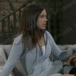 Willow’s cable knit hoodie on General Hospital