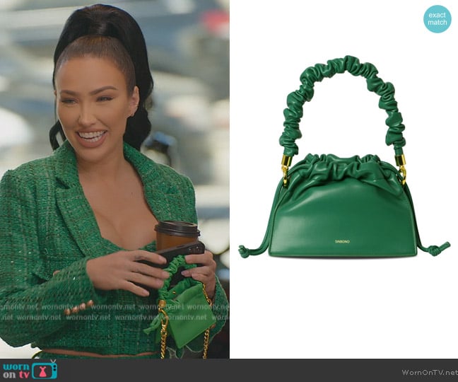 WornOnTV: Christine's green embellished tweed jacket on Selling