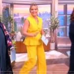 Sara’s yellow peplum vest and pants on The View