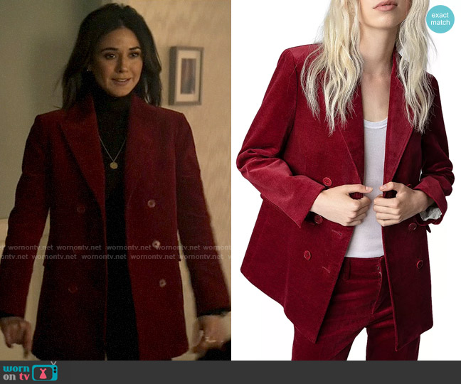 WornOnTV: Lana’s red velvet jacket on Superman and Lois | Emmanuelle ...