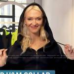 Zanna Roberts Rassi’s black corset hoodie on Access Hollywood