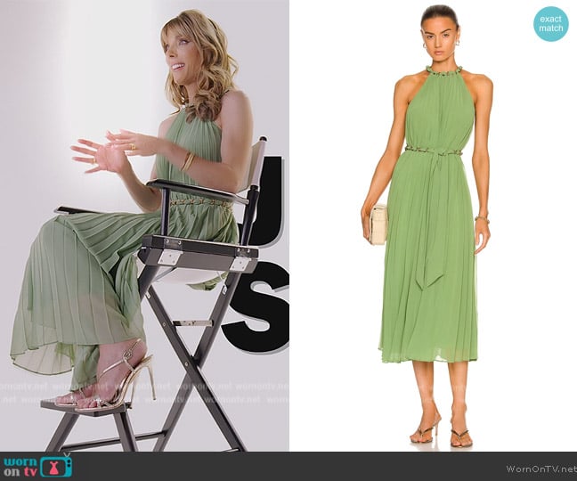 Zimmermann Sunray Pleat Dress worn by Jennifer Flavin Stallone on The Family Stallone