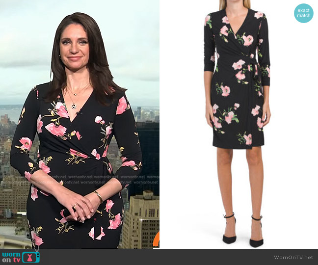 WornOnTV: Maria’s black floral wrap dress on Today | Maria Larosa ...