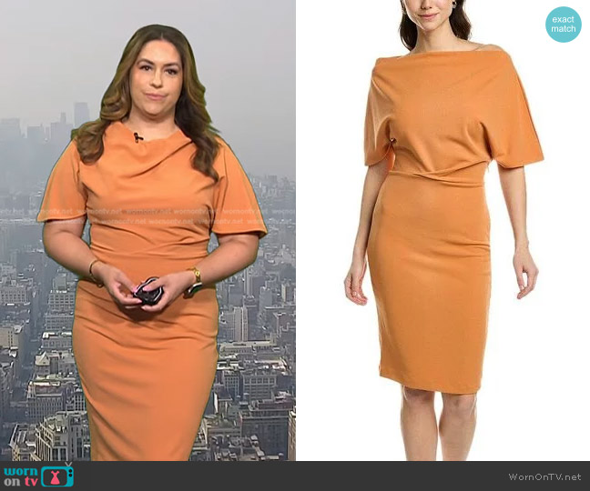 WornOnTV: Violeta Yas’s orange cowl neck dress on Today | Clothes and ...