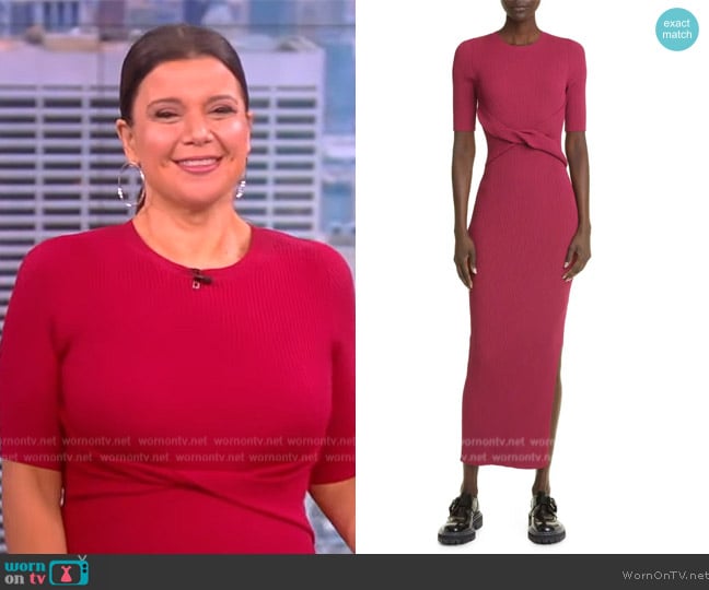 WornOnTV: Ana’s pink twist front dress on The View | Ana Navarro ...