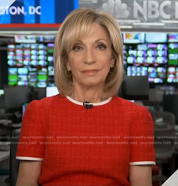 Andrea Mitchell's red tweed dress on Today