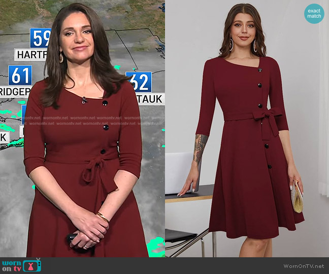 WornOnTV: Maria’s brown button detail dress on Today | Maria Larosa ...