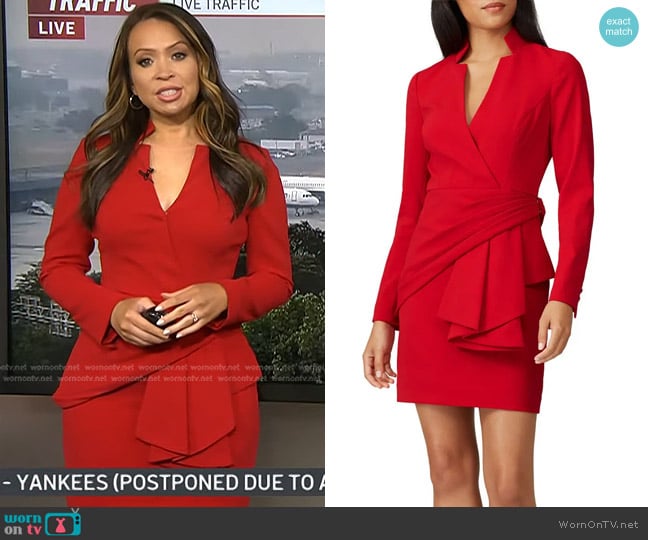 Badgley Mischka V-Neck Suit Dress worn by Adelle Caballero on Today