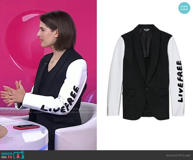 Black Comme Des Garçons Colour-Block Single-Breasted Blazer worn by Daryn Carp on Today