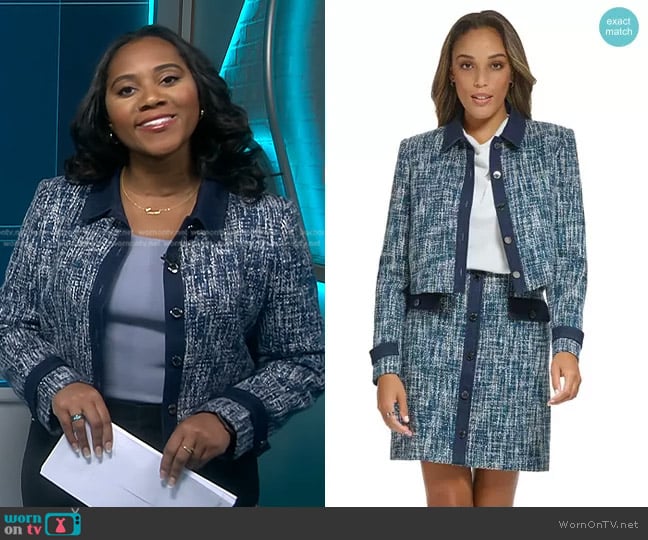 WornOnTV: Kay Angrum’s blue tweed jacket on NBC News Daily | Kay Angrum ...